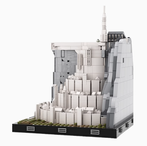 积木玩家MOC米那斯提力斯拼装摆件儿童益智礼物男孩女孩玩具模型