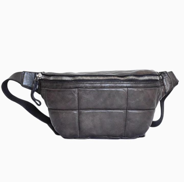 CAMPOMAGGI坎波玛吉意大利复古高端质感手工牛皮胸包腰包骑行包男